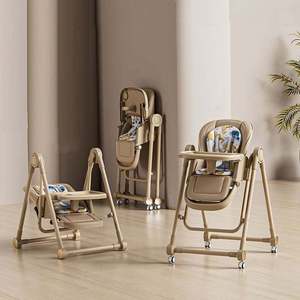 Chaise haute multifonctionnelle pour bébé personnalisable, chaise haute réglable pour manger et nourrir, siège pliable et portable, chaise haute pour enfants - Product Image 4