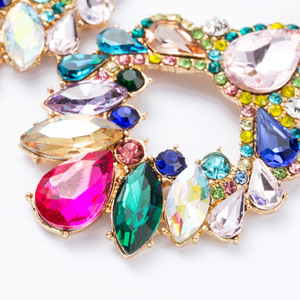 <span class=keywords><strong>Orecchini</strong></span> Pendenti Boho Vintage con Strass Colorati e Perline di Vetro, Gioielli di Lusso per Donne - Product Image 5