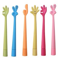 Stylo Bille Créatif à Doigt, Dessin Animé Mignon, Papeterie Éducative, Pointe de 0,5 mm, Haute Qualité, Colle Souple, Pliable