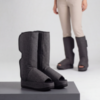 Bottes de massage à compression d'air pour récupération sportive, pression intégrale des jambes, chaleur, sans fil, pratiques, chaussures de massage pour les jambes