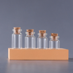 Wholesale Bulk Empty 4ml 5ml 6ml 7ml 8ml 10ml 12ml 15ml 20ml Little <strong>Mini</strong> Small <strong>Glass</strong> Wishing <strong>Bottle</strong> with Cork Stopper for Sale - Product Image 3