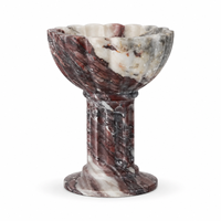 Support de bougie sculptural en marbre violet luxueux NANWEI pour la décoration de la maison, des hôtels et des tables à manger