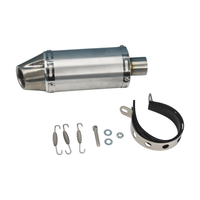 En stock : Silencieux d'échappement Supermoto 38mm T4 pour Pit Dirt Bike, ATV, Quad, XR50, CRF, LXR, KLX110, Mini Moto