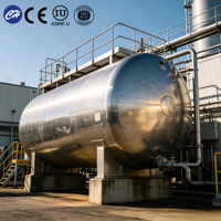 Tanque de Almacenamiento de Líquidos Sanitarios de Acero Inoxidable a Prueba de Explosiones de 1000L, Sensor de Nivel, Certificación CE ISO, Recipiente a Presión, Ahorro de Energía