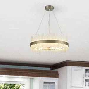 โคมไฟระย้าแก้วทรงกลม LED สำหรับวิลล่าร้านอาหาร - Product Image 3