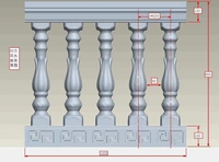 Moule en plastique pour balustre en béton décoratif carré en forme de fleur, à couler sur site, pour clôture en béton préfabriqué, à vendre