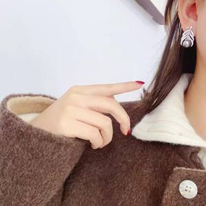 22506DIY Pendientes de Plata con Bandeja Vacía para Pendientes de Plata S925, Diseño de Hoja y Cuentas Redondas de 10-12mm, Accesorios para Perlas - Product Image 3