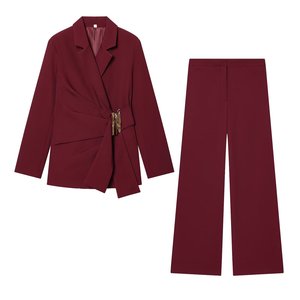 Conjunto de Blazer y Pantalones Blancos Elegantes <span class=keywords><strong>para</strong></span> <span class=keywords><strong>Mujer</strong></span>, <span class=keywords><strong>Traje</strong></span> de Oficina de 2 Piezas Cómodo <span class=keywords><strong>para</strong></span> Eventos Formales de Negocios - Product Image 5