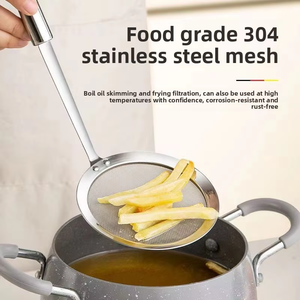 Saringan jaring halus baja tahan karat, penyaring dapur logam untuk memasak - Product Image 3