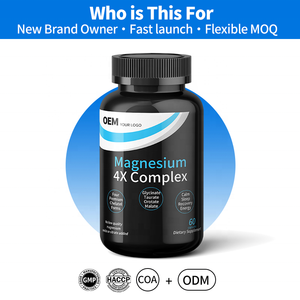 Cápsulas de Magnesio 4X Complex de Alta Calidad, Marca Privada OEM, con MOQ Bajo para Pruebas de Mercado y Propietarios de Nuevas Marcas - Product Image 4