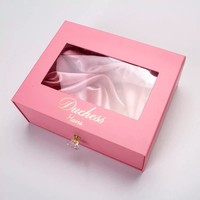 Boîtes d'emballage de luxe pour extensions de cheveux roses avec logo estampé et satin rose pour entreprises de vente en gros de produits capillaires, biodégradables