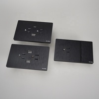 Plaque murale KLASS de haute qualité avec double port HDTV et câble M/M pour prises murales australiennes et américaines