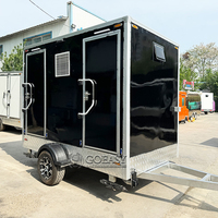 En stock, toilettes portables de luxe pour usage extérieur, remorques sanitaires mobiles fabriquées par un fabricant chinois