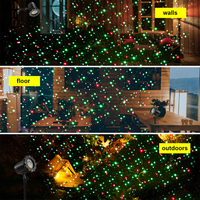 Proyektor Bintang RGB Luar Ruangan Laser Tahan Air Lampu Pesta Bergerak untuk Taman Rumah Pernikahan Halloween Dekorasi Natal Pencahayaan