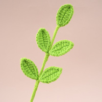 Crochet à fil pour fleurs artificielles, feuilles quatre saisons, bouquet de fleurs en fil fait main, accessoire de photographie