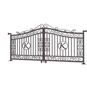 Portes doubles en acier forgé, nouvelle conception <span class=keywords><strong>de</strong></span> portail coulissante en fer forgé - Product Image 5