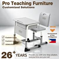 Chaise de bureau individuelle approuvée par le DepEd des Philippines, mobilier de classe durable et économique, bureau en plastique pour l'école primaire