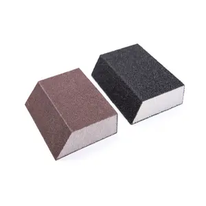 125x90x25mm海绵砂块单斜角砂块多用途打磨海绵垫，用于抛光家具玉器