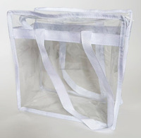 Sac de Douche Transparent en PVC Imperméable Personnalisé pour Stade, Sac de Natation pour Enfants, Sac de Rangement Transparent en Plastique pour Maquillage et Salle de Bain