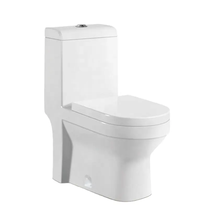 Amerika Standart Çin Fabrika YIDA Sıhhi Tesisat Seramik tek parça tuvalet beyaz Sifonik tuvalet