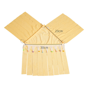 Escondite de esquina <span class=keywords><strong>para</strong></span> mascotas pequeñas con patrón de rayas, nuevo patio de recreo extraíble, cortinas cálidas, diseño de borlas, Hogar <span class=keywords><strong>para</strong></span> hámsteres, conejillos de indias - Product Image 2