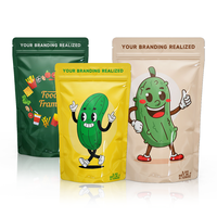 Sachets Doypack Hermétiques Refermables Personnalisés pour Snacks, Emballage Alimentaire en Plastique Imprimé, Sachets Autoportants en Feuille d'Aluminium pour Noix de Cajou