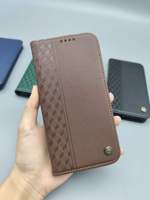 Étui en cuir PU avec aimant puissant pour Samsung S25 Ultra, coque arrière rabattable