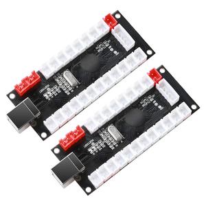 Guwarry 2 Player Usb Encoder <b>For</b> <b>Pc</b> Mame Raspberry Pi Arcade1Up With <b>Joystick</b> And Button Cables Gaming Accessory - Product Image 4