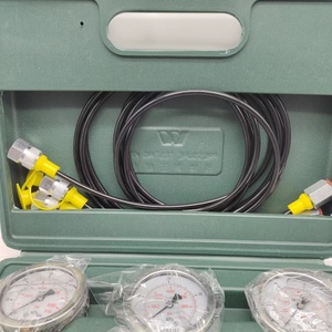 Ensemble de 3 manomètres hydrauliques pour excavatrice, instrument de mesure de la pression hydraulique - Product Image 4