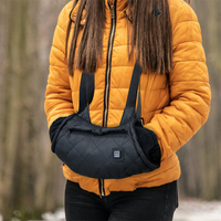 Gants chauffants électriques USB imperméables pour l'hiver, avec thermostat réglable, chauffe-mains, pochette chauffante avec sangles