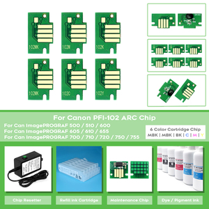 PFI 102 PFI-102 ARC Circuito Integrato Permanente Per Canon iPF500 iPF510 iPF600 iPF610 iPF700 iPF710 iPF605 iPF720 Stampanti A Getto D'inchiostro Della Cartuccia - Product Image 2