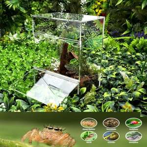 <span class=keywords><strong>Acryl</strong></span> Rechteckiger Reptilien käfig <span class=keywords><strong>Terrarium</strong></span> Haustier Produkt gehäuse für Insekten Chamäleon Eidechse Springen Spinne-für den Sommer - Product Image 3