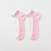 Chaussettes de bateau pour femmes ultra-minces transparentes en cristal de verre mince de mode d'été