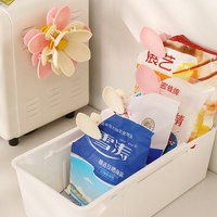 Accessoires pour la maison, clips magnétiques en forme de fleur de cerisier et de lotus, clips de fermeture décoratifs pour le stockage des sacs à collation