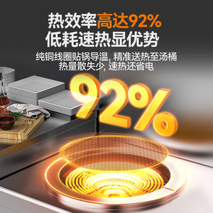 Cuisinière à induction commerciale Mai Chef 15000W haute puissance, brûleur unique, fond plat, pour marmite à soupe et ébullition d'eau (usage commercial) - Product Image 1
