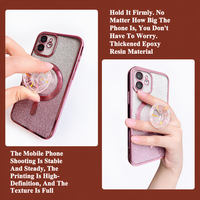 Support de téléphone pliable personnalisé à sublimation transparente, motif feux d'artifice, pour cadeaux du Nouvel An