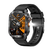 Reloj Inteligente AK80 2.01" con Llamadas Bluetooth, Monitor de Ritmo Cardíaco, Linterna, Brújula, 400mAH, +100 Modos Deportivos, Resistente al Agua IP68, Reloj Deportivo para Exteriores
