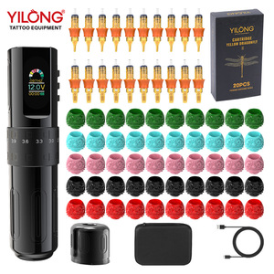 Kit de tatouage Yuanyun, machine sans fil avec cartouches d'encre et aiguilles, ensemble complet pour débutants - Product Image 1