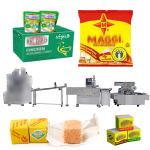 Ligne de production automatique de cubes de bouillon de poulet pour cubes d'assaisonnement de bouillon de bœuf et de crevettes, machine d'emballage en sachets - Product Image 1