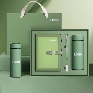 Carnet de notes A5 personnalisé 2-en-1 en cuir PU de luxe, élégant, promotionnel, avec couverture rigide, carnet d'adresses et stylo, clé USB 16 Go - Product Image 1