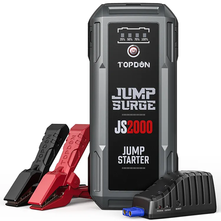 TOPDON JS2000 Supercapacitor 9V 12V Jump Starter Jumpstarter Jumper Car Power Bank For Car Battery