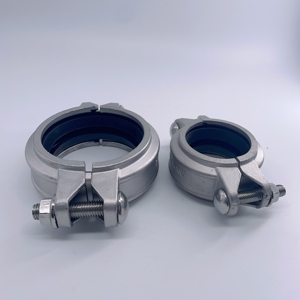 Thép không gỉ 304 phụ kiện đường ống cứng nhắc khớp nối Tri kẹp ferrule rãnh linh hoạt đôi bu lông ống ống rãnh khớp nối kẹp - Product Image 3