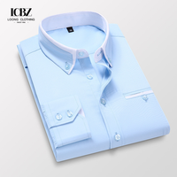 Chemise Business à Manches Longues Homme, Style Coréen, Carreaux ou Unie, Coupe Slim Décontractée, Sans Repassage, Fine, Habillée, de Luxe, Formelle