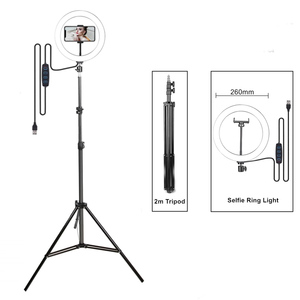 CPYP staffa di trasmissione in diretta luce di riempimento 10 pollici con 1.1M 1.6M e 2.1m treppiede luce per fotocamera Selfie telefono cellulare flessibile <span class=keywords><strong>Hol</strong></span> - Product Image 4