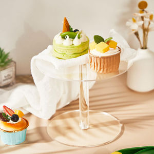Acryl Eco-vriendelijke taartplateau set voor dessertpresentatie, elegante serveerschaal voor bruiloften, feesten en afternoon tea - Product Image 1