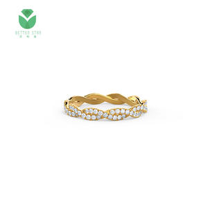 Personalizzato 9K 10K 14K 18K 20K 22K oro bianco Lab Grown Diamond anello di fidanzamento matrimonio CVD vero anello di diamanti sintetici gioielli - Product Image 2