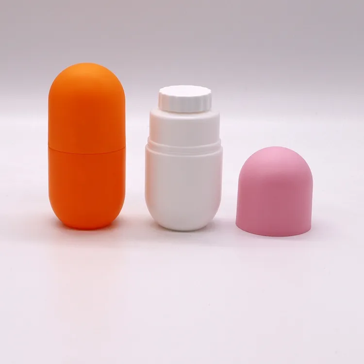 PE daur ulang kosong obat Biodegradable Vitamin probiotik suplemen Kapsul berbentuk botol pil/wadah tutup sekrup