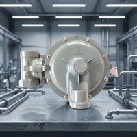 Régulateur de pression de gaz GPL pneumatique en alliage d'aluminium WF1803-32 certifié CE, pression d'entrée maximale de 8,6 bars pour les systèmes de brûleurs de chaudières