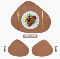 Set de table en cuir PU résistant à la chaleur pour salle à manger et cuisine