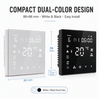Aire Acondicionado Central HYSEN HY608AC-WiFi, Aire Acondicionado de Ventana con WiFi, Termostato Inteligente Tuya